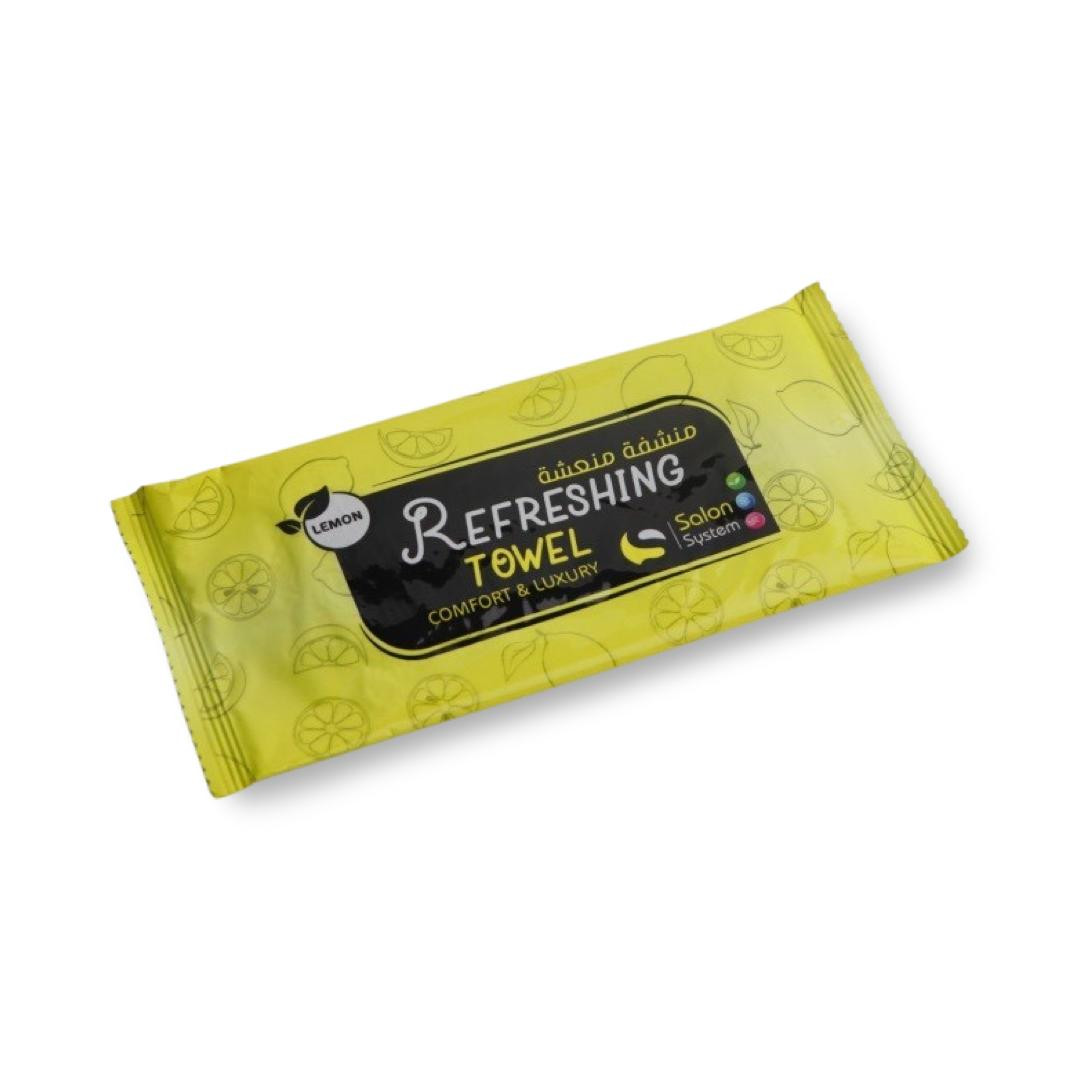 صالون سيستم - منشفة منعشة ليمون - 25 حبة