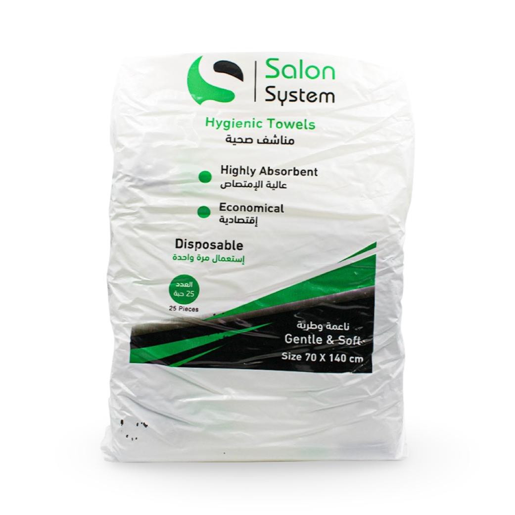 مناشف صحية للاستخدام مرة واحدة مقاس 140*70 - 25 قطعة