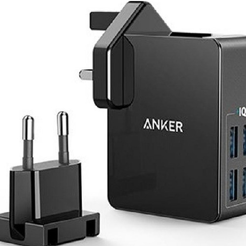 أنكر باور بورت، شاحن حائط مع 4 منافذ شاحن لايت، 27 واط