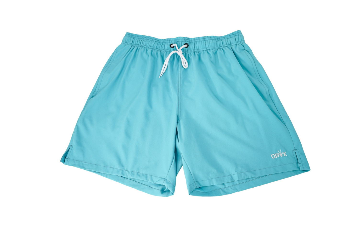 شورت قماش سترتش اللون الازرق الفاتح