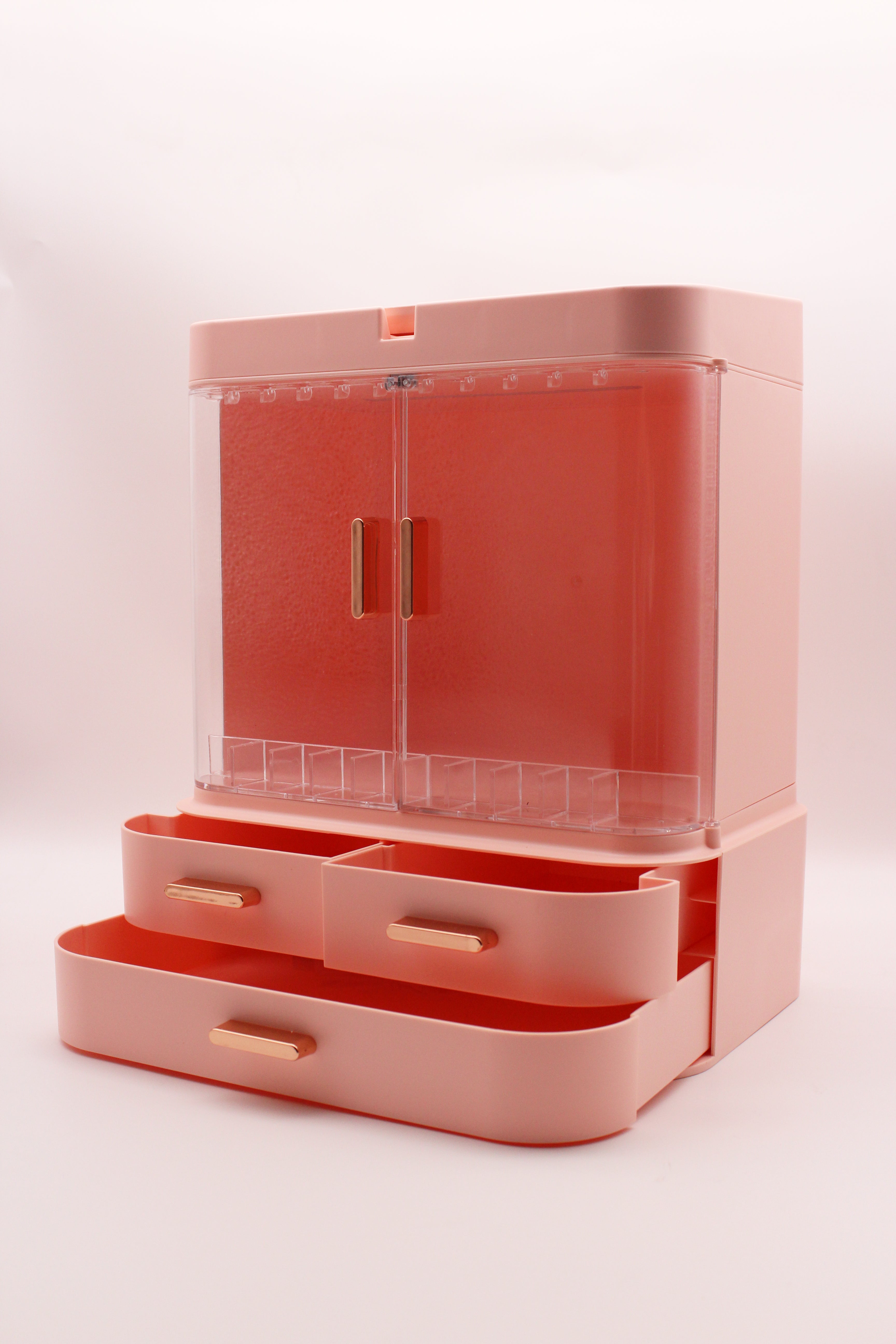 حقيبة مستحضرات التجميل  وردية اللون 2