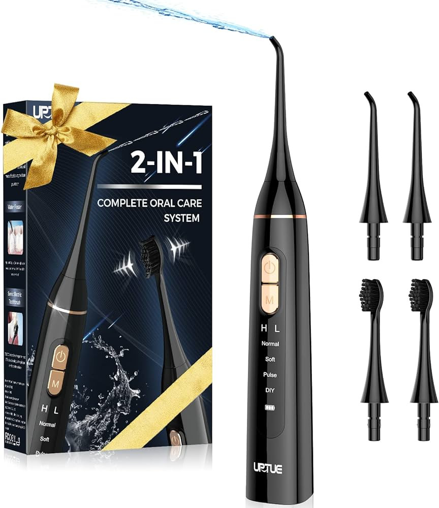 معقم الفم 2 في 1 مع فرشاة الأسنان